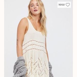 Free People Voile and Lace Trapeze Slip